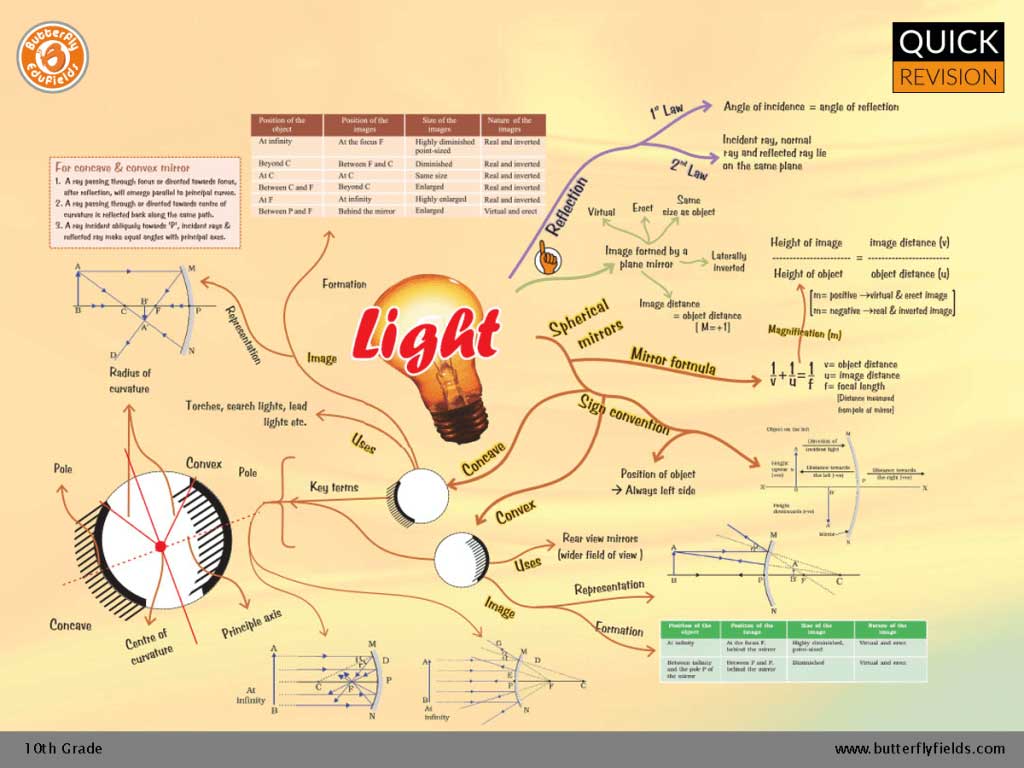 Light – Reflection and Refraction | CBSE Grade 10 Science | Concept Map
