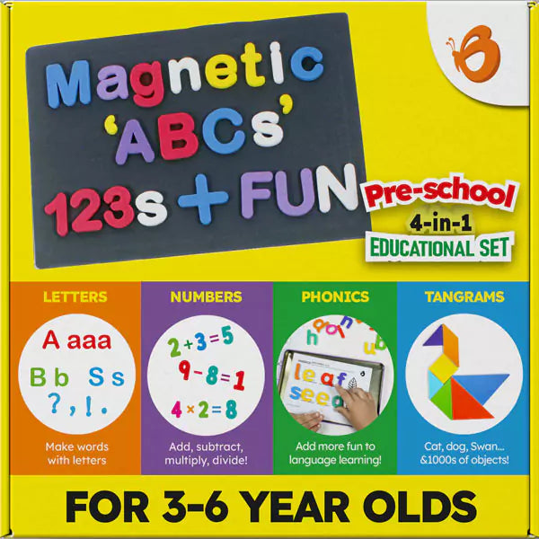 143 Letters 4in1 Fun Magnetic Alphabet Letters & Numbers | Learning & Educational ...
