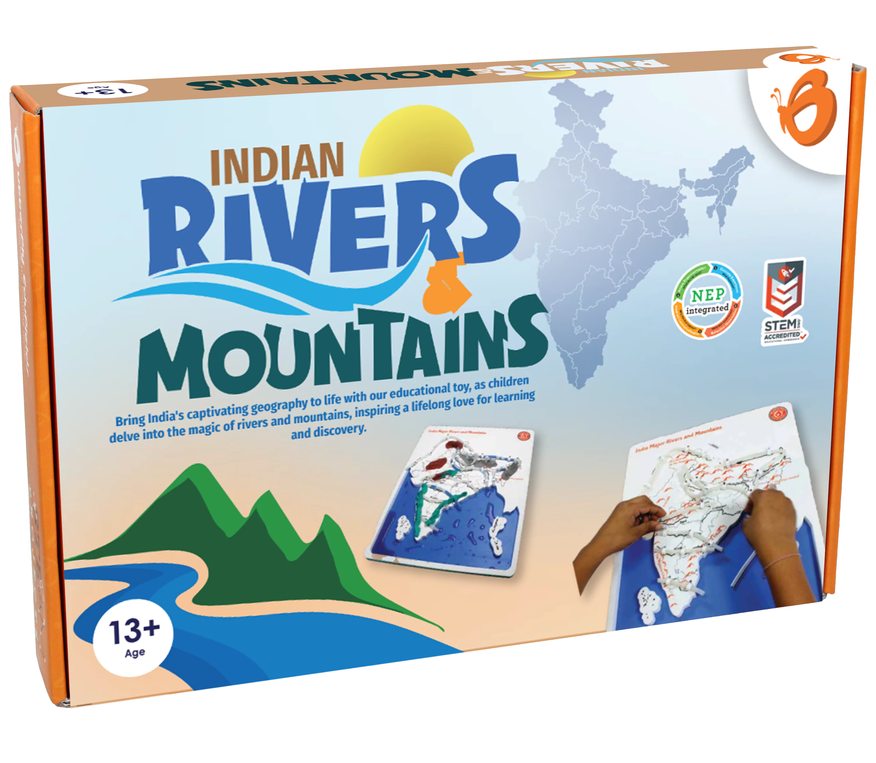 India - Rivers, Major Mountain Ranges Activity and diy projects for kids