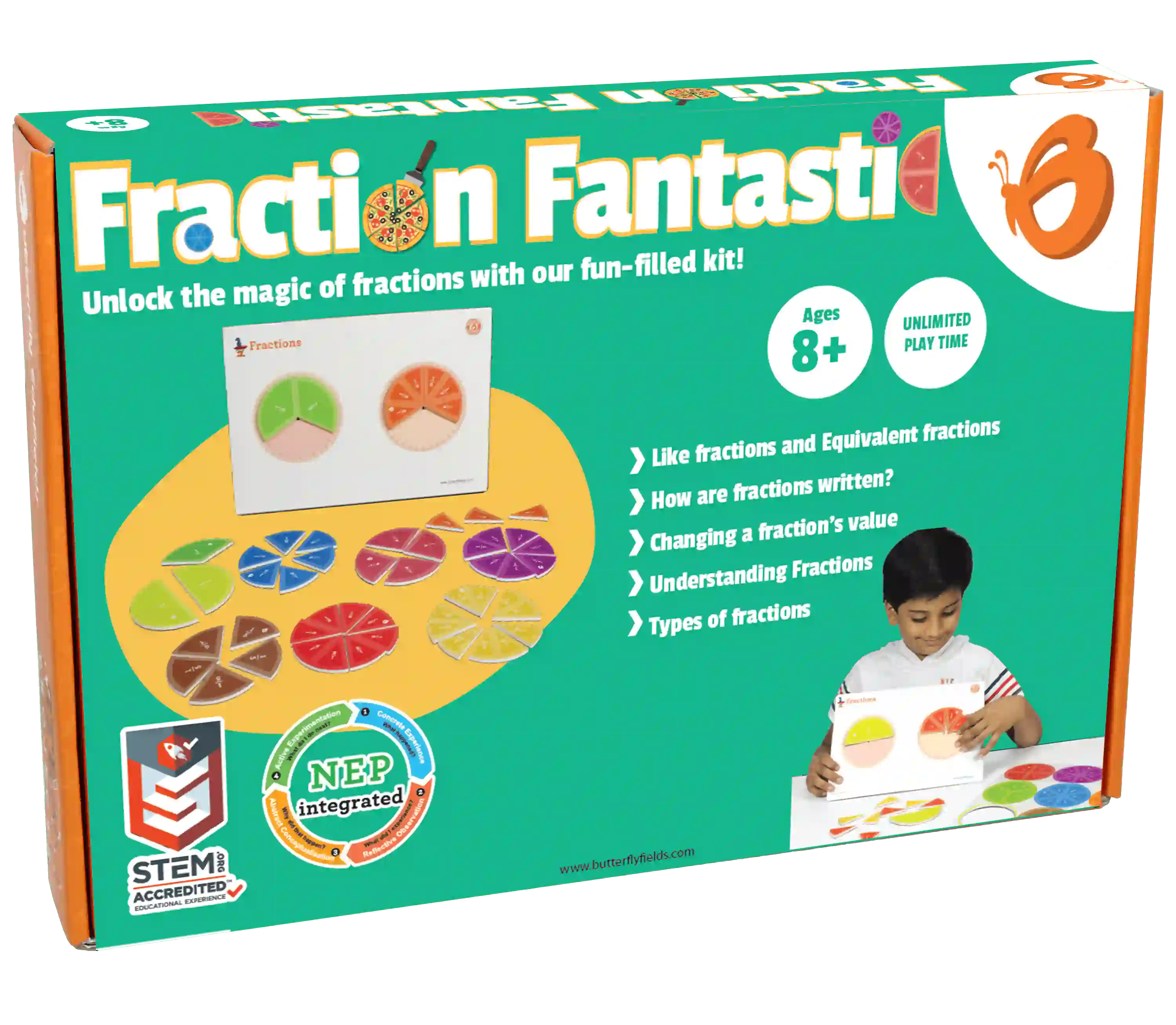 Fraction Mastery Math Learning Kit | 6-8 yrs