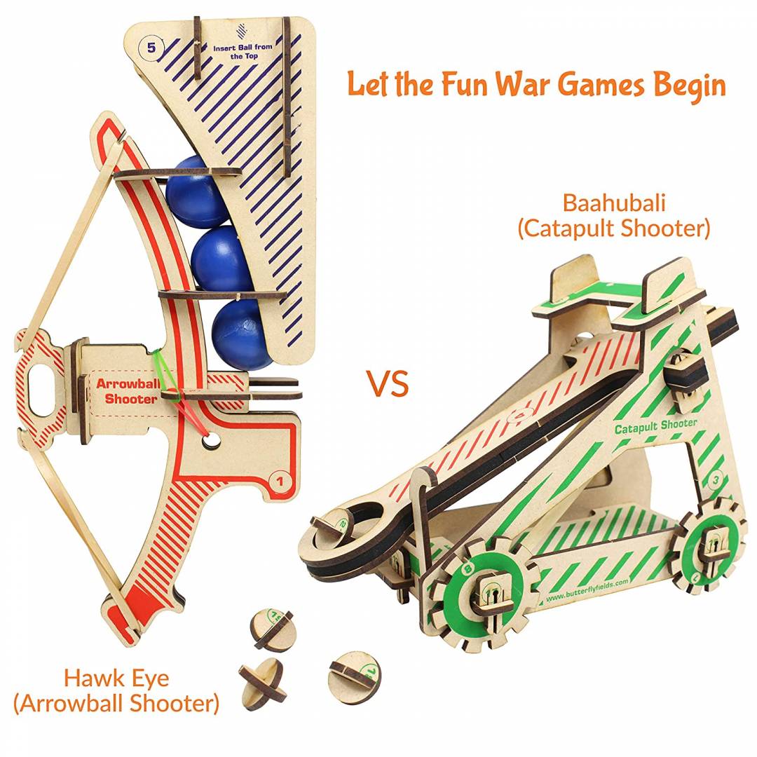 2in1 Catapult & Arrowball Shooters Butterfly EduFields STEM Toys & Games