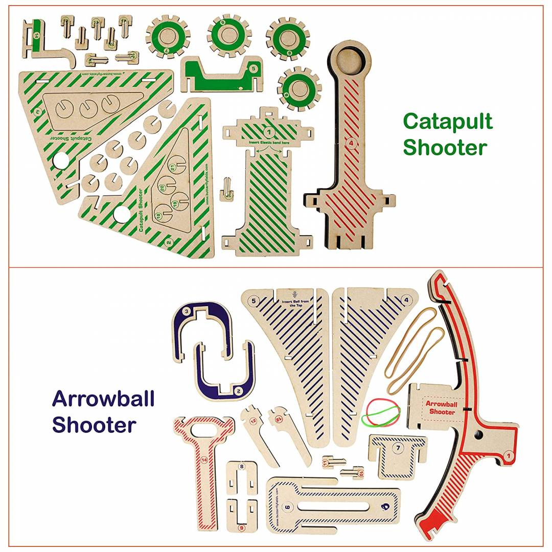 2in1 Catapult & Arrowball Shooters Butterfly EduFields STEM Toys & Games